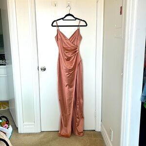 Semi-formal dusty rose dress